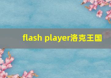 flash player洛克王国